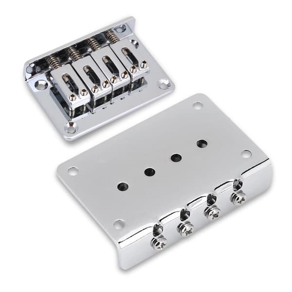 4-strängad fast stallbytesdelar för cigarrlåda elgitarrer basukulele (silver)