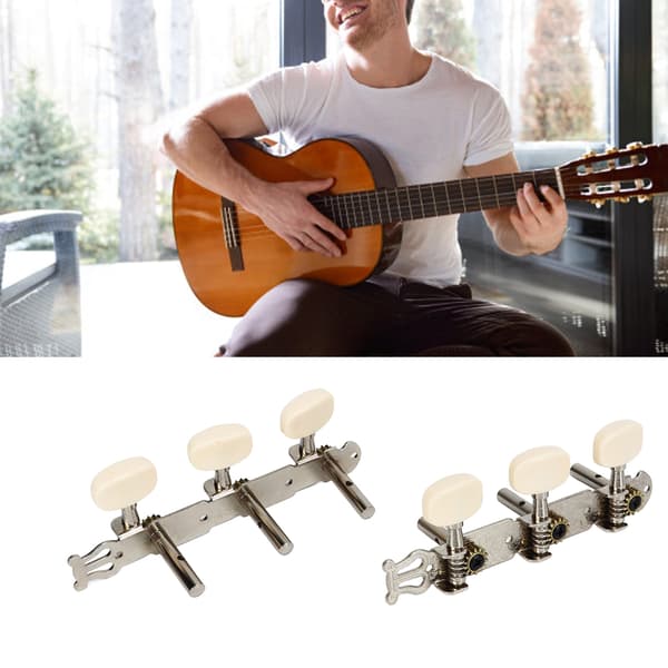 2st Gitarrsträngstämskruvar Metallplast för Klassisk Gitarr med 8 Skruvar Stabil Enkel Montering Rostfri Elegant