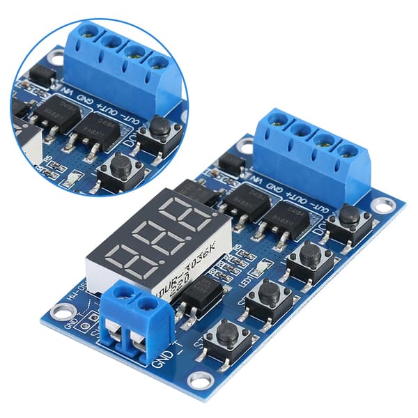 DC 5V-36V Trigger Cycle Delay Timer Switch Tænd/Sluk Relæmodul med LED-display