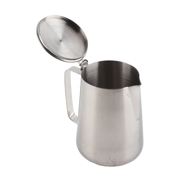 Mælkekande i rustfrit stål med låg til Latte Coffee Art (2000 ml)