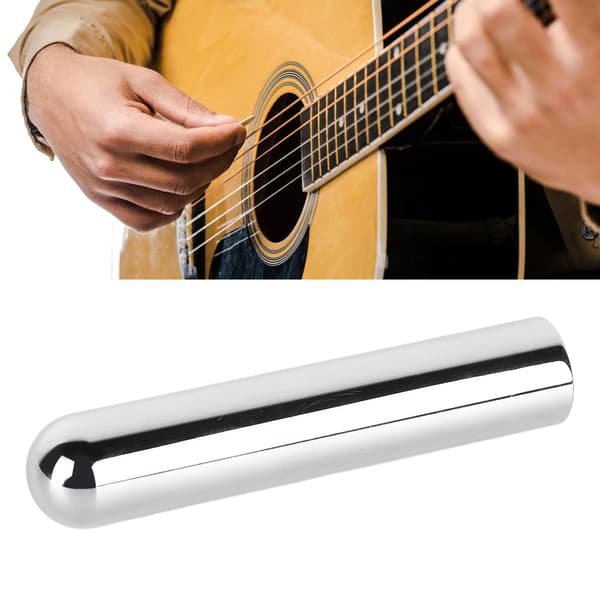 Stålgitarr Slide Round Nose Tone Bar för Akustisk & Elektrisk 6-strängad