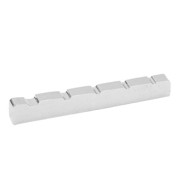 Precisionsersättningsgitarrsadel i mässing, silver, för 5-strängad elgitarrbas 4,5x0,5x0,3cm/1,8x0,2x0,1in 1st