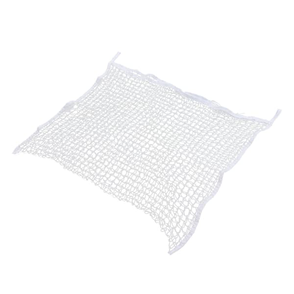 Hønetpose PE vævet rebgitter langsom foderholder til heste hvid 60x90cm / 23.6x35.4in