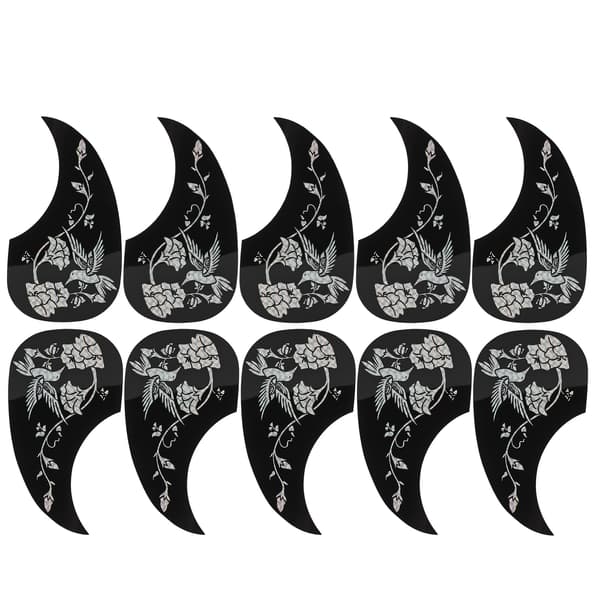 10 st gitarrskyddsplattor PVC Akustisk gitarr Scratch Pickguard Stränginstrumenttillbehör Silver