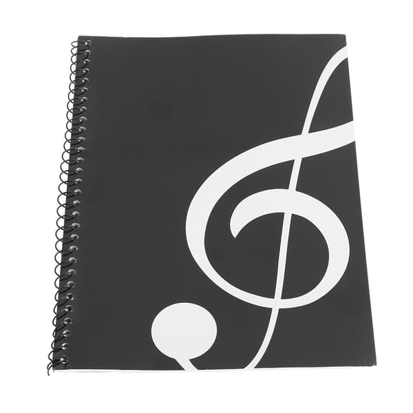 50 sider musikalsk notation nodebog musik manuskript skrivepapir (sort node)
