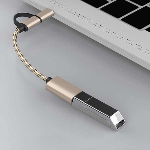 Guld USB 3.0 OTG-kabel A til Type C Micro-adapter Multifunktionelt bærbart USB til Type C-kabel