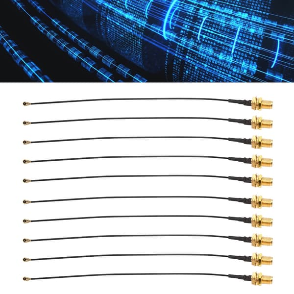 10 stk. RF-adapter Pigtail-kabel IPEX til SMAk U.FL antenneføder 15 cm jumperkabel til ansigtsgenkendelsesmodul