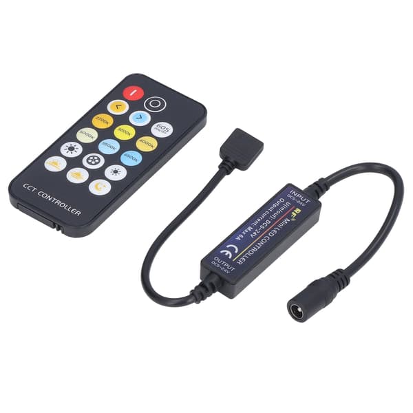 Mini RF lysdæmperkontrol LED farvetemperaturcontroller 17 taster strip lyscontroller