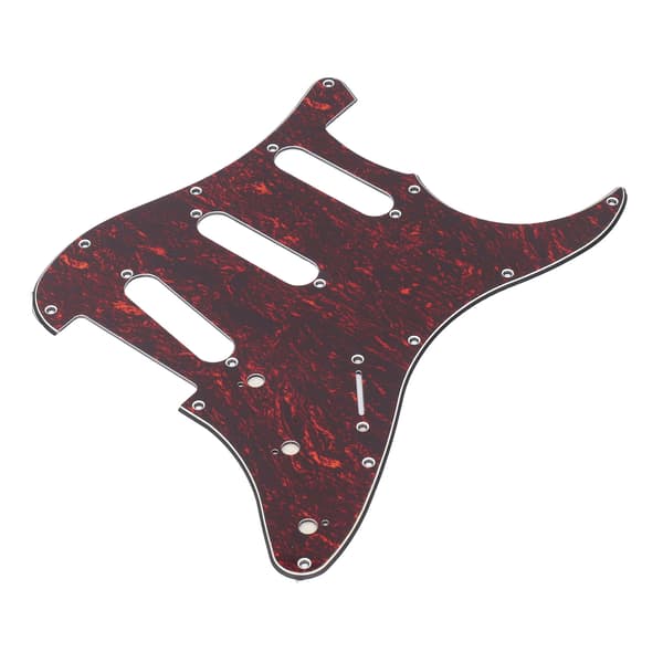 Rött Stratocaster 11-håls gitarrplektrumskydd, plast-scratchplate, ersättningsskydd för elgitarr