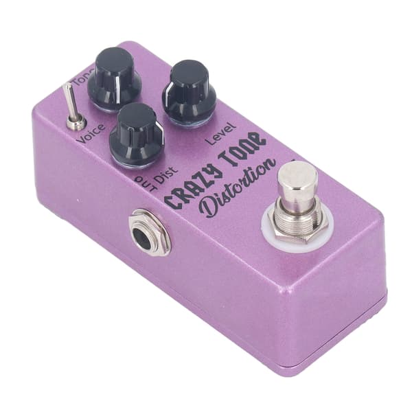 Elektrisk gitarr Distortion Stompbox Tone Distance Level Knopp Aluminiumlegering Effektpedal för Liveframträdande