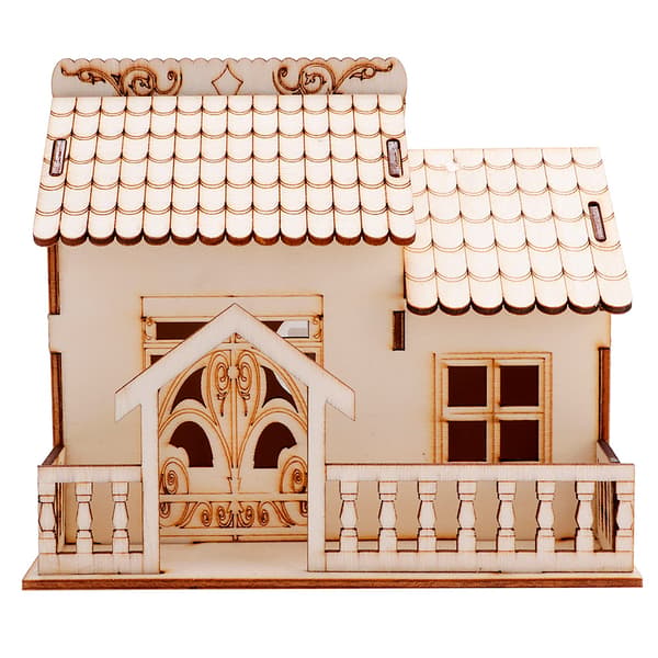 Miniatyrvilla Pengamynt Förvaringslåda Spargris Husmodell Heminredning (Triangulär grind)