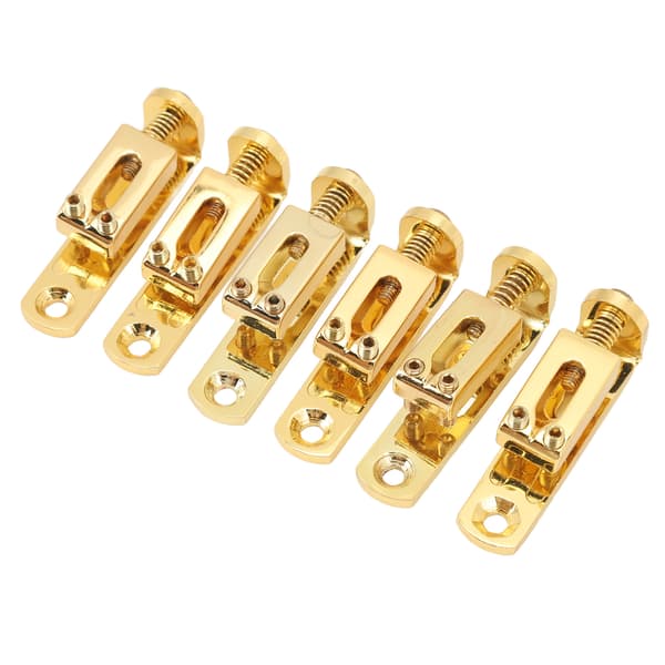 6-pack elgitarrstallar, delad stil, zinklegering, reservdelar, guld