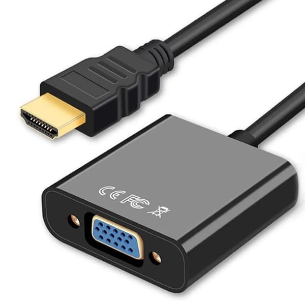 HD Multimedia Interface til VGA-konverter 1080P Rustfri Forgyldt Interfaceadapter til Bærbar Computer