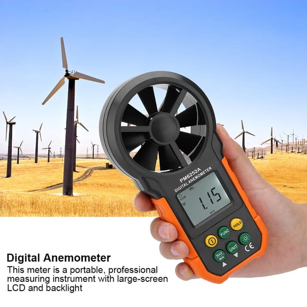PEAKMETER PM6252A Digital vindhastighetsmätare Luftvolymmätande Anemometer