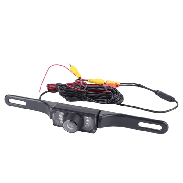 HD Night Vision Bil Backkamera 8 LED Infraröd Vattentät Nummerplåtsram Montering