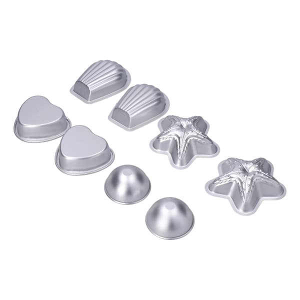 Professionel bageform i aluminiumslegering til kager, bærbar DIY badebombeform sæt med 12