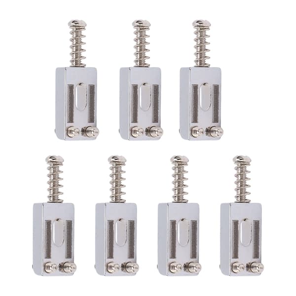 7-pack silvermetall elektrisk gitarr rullsträngsbro sadlar standardstorlek kompakt reservdel för gitarr