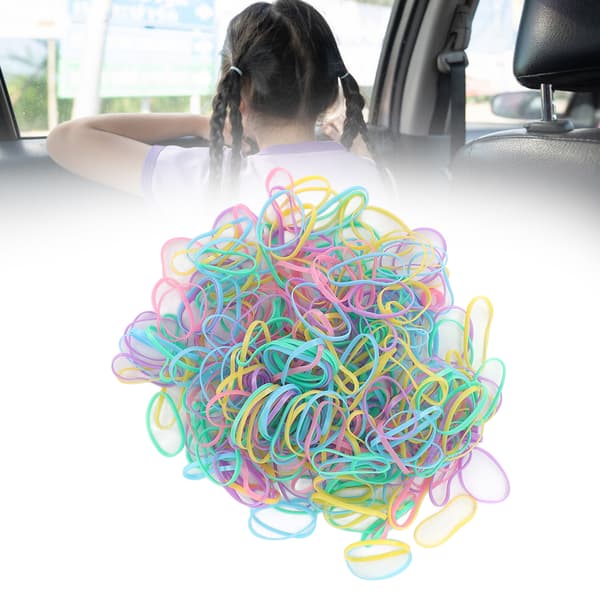 Färgglada tjocka elastiska hårband i plast för småbarn, flickor, barn, hårstyling