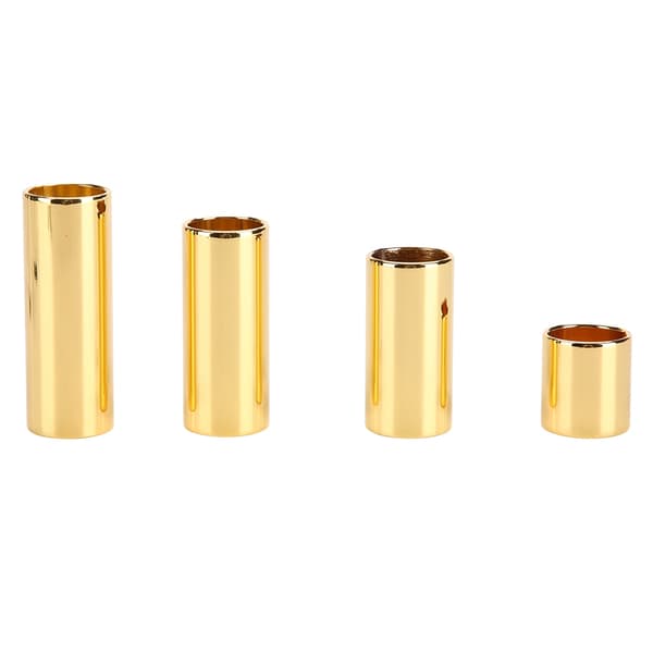 4st/set Elgitarr Metall Slide Bar Gitarr Sträng Slides Gyllene