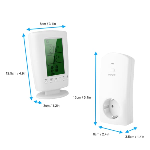 Smart WiFi-termostat och EU-uttag, 110-240V programmerbart hemuttag med APP-kontroll
