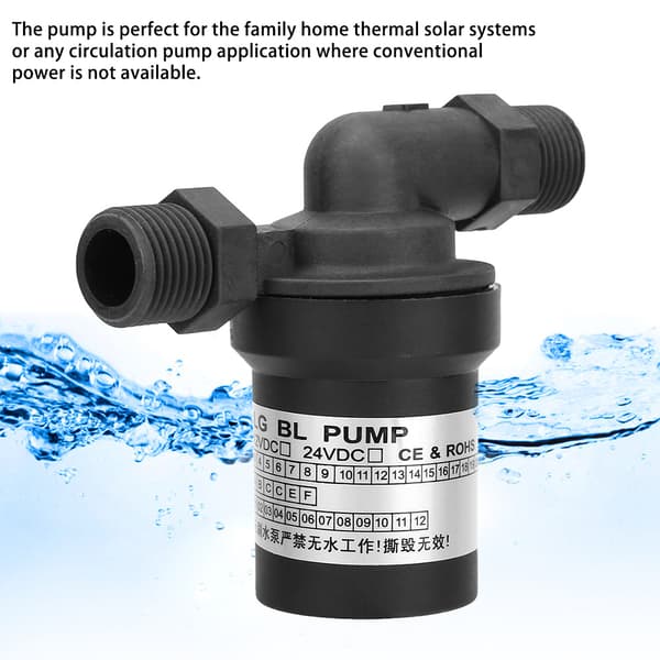 24v 18W DC Borstlös Solcellsdriven Högtemperaturvattenpump för Vattenberedare