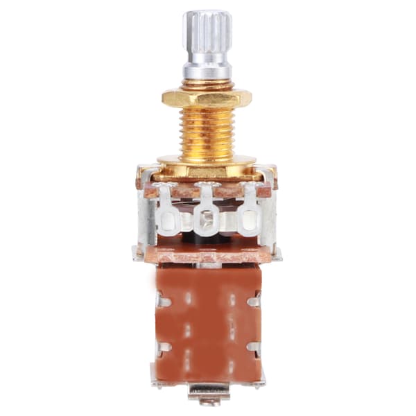 Gitarrkontrollpott Tonpotentiometer Elgitarr Bas Push Pull 18mm Skaftlängd a500kGuld