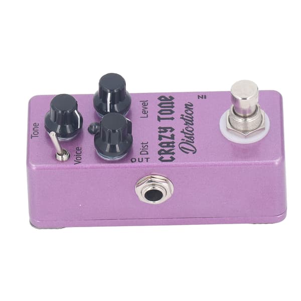 Elektrisk gitarr Distortion Stompbox Tone Distance Level Knopp Aluminiumlegering Effektpedal för Liveframträdande