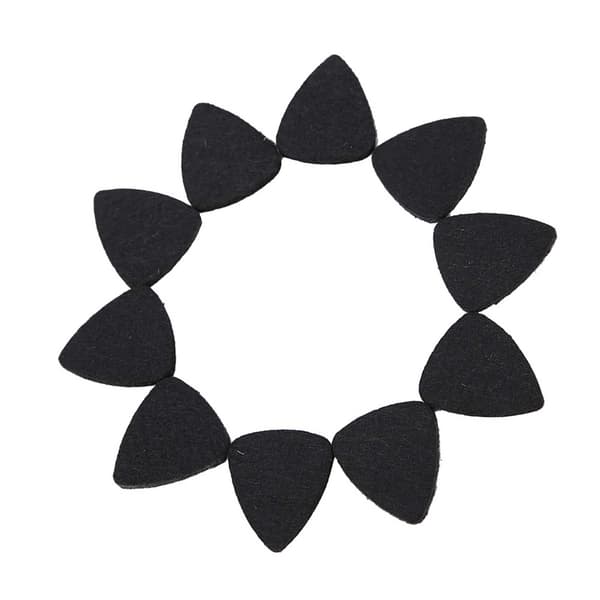 10 st Premium Ullfilt Plektrum 3mm för Gitarr Ukulele Svart