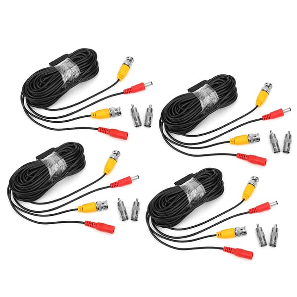 4-pack BNC Video Strömkablar 10m CCTV Övervakningssystem Kablar