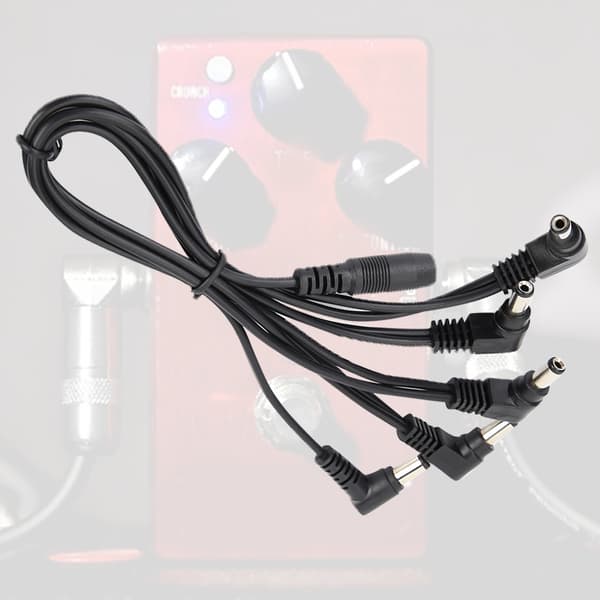 5-vejs elektrode Daisy Chain-kabel til guitar-effektstrømforsyningsadapter-splitter
