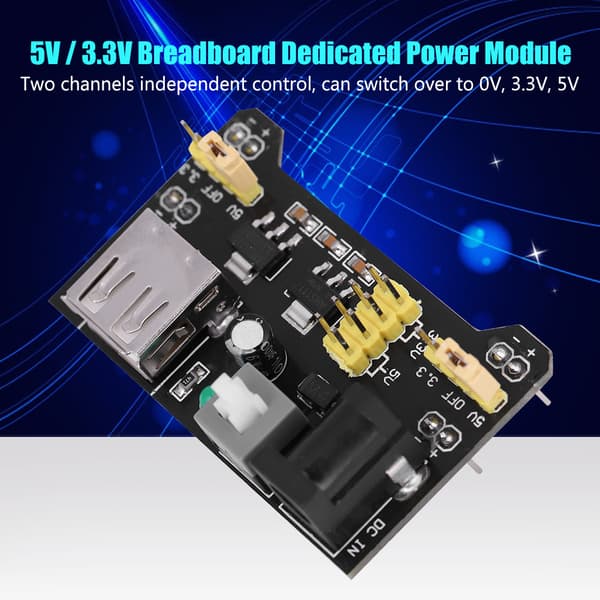 5 stk. 5V/3.3V strømforsyningskort dedikeret strømmodul til breadboard