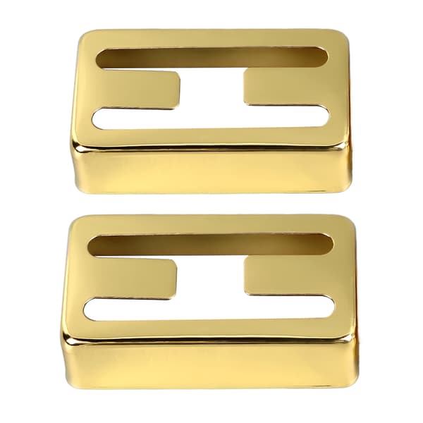 Elgitarr H-typ Pickup-skydd 2-pack, Mässing Humbucker-skal, Hög Hårdhet Guldtrim