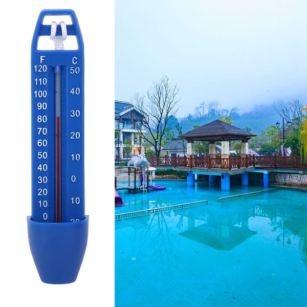 Pool flytande termometer Vattentermometer med snöre Pool Spa Badkar