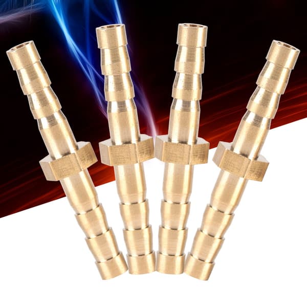 4 stk 4--4mm Messing Fitting Slange Barb Hale Reducer Reducerende Prop Forbinder