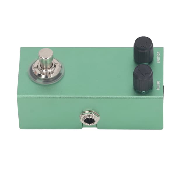 Vibrato gitarr effektpedal aluminiumlegering miniroterande kontroll elektrisk gitarr pedalbräda 9V DC