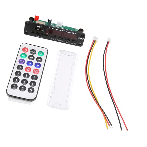 Bluetooth MP3-dekoderkort med USB, SD-kort, FM-radio, LED-display - Lydmodul