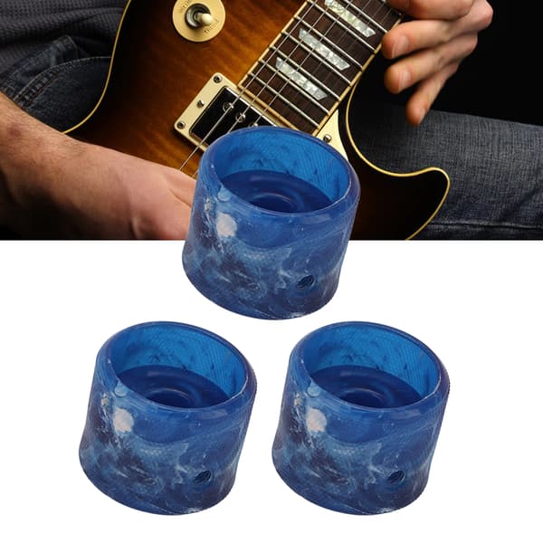 3st Blå Elgitarr Sträng Potentiometer Kontrollratt Instrument Tillbehörssats