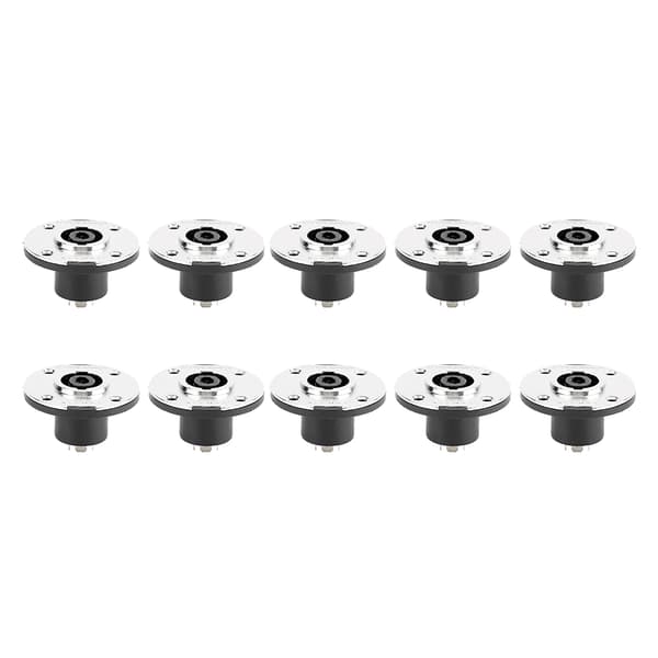 10x Cirkulær Metal EU-stil 4-bens XLR Audio Adapter Hun Panelmontering