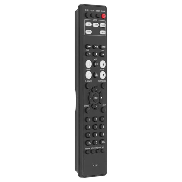 Universal fjernbetjening til tv med store knapper, kompakt ABS sort controller til nem brug