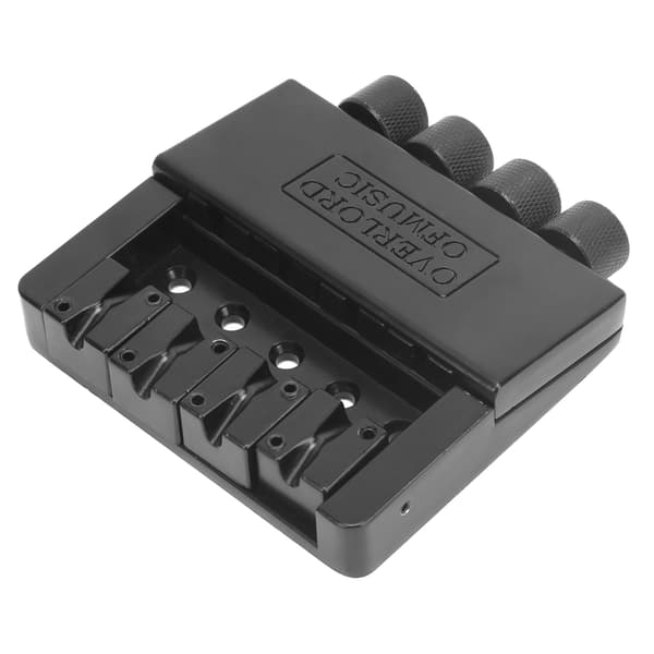 Hovedløs 4-strenget basstrengbro Zinklegering Sort Hale Bas Hardware