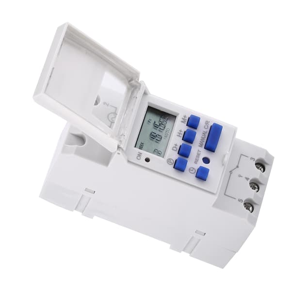 LCD Elektronisk Timerrelæ AC220V, 16 TIL/FRA Ugentligt Programmerbar, Digitalt Display
