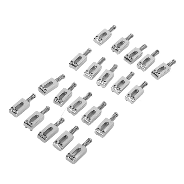 20-pack silvermetall elgitarrstallar precisionsbearbetade kompakta reservdelar för gitarr och elgitarr förbättrad ton