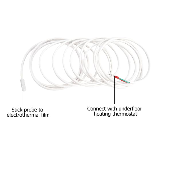 3 meter gulvvarme termostat tilbehør gulvtemperatur sensor probe kabel