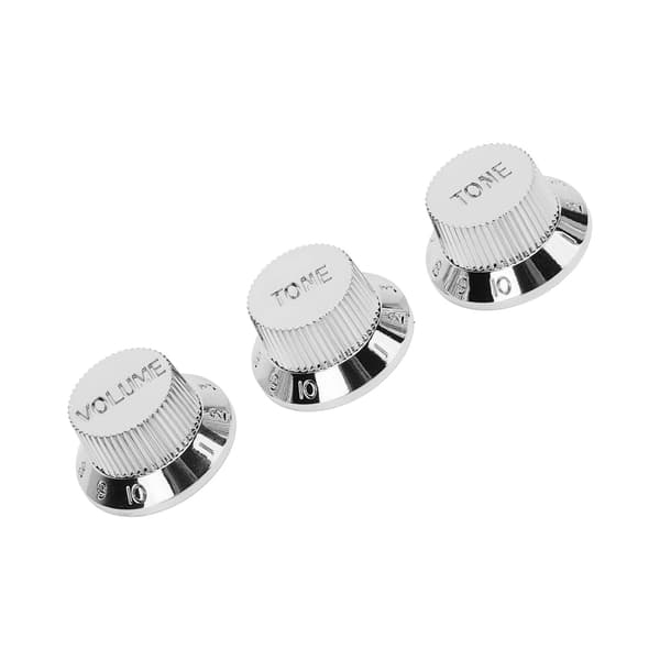 3PCS Plast 2T1V Välgjord Elbas Volymkontrollratt Gitarr Potentiometerratt för Ersättning