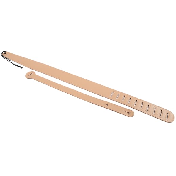 Elbasgitarrrem justerbar läder mjuk kudde med anslutningsbälte GS-07 gul 2-sektion 1-pack