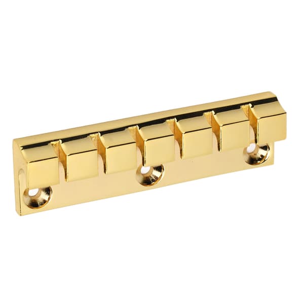 Guld 6-strängad gitarr fast stall enkel montering robust metall elgitarrstallbyte med 1 stall och 3 skruvar