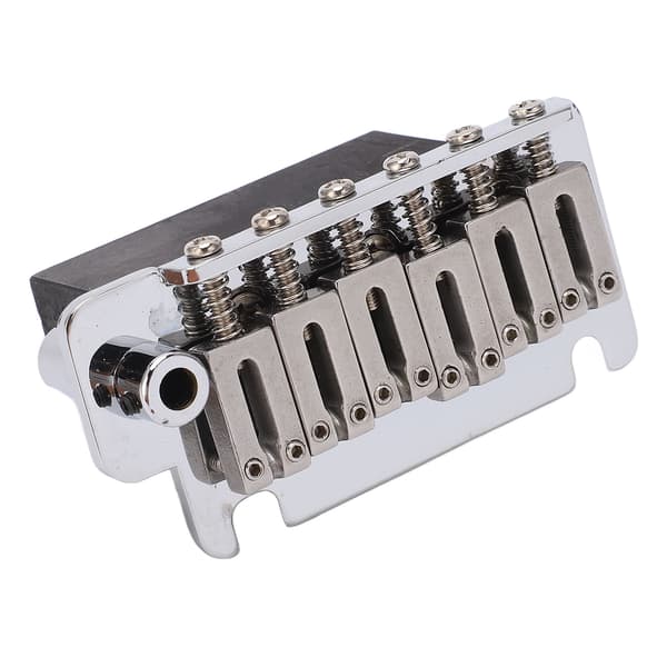 Metall Silver 6-strängad elgitarr Tremolosystem Stall Sadlar Set Reservdel Luthier Gitarrhårdvara 12-delar