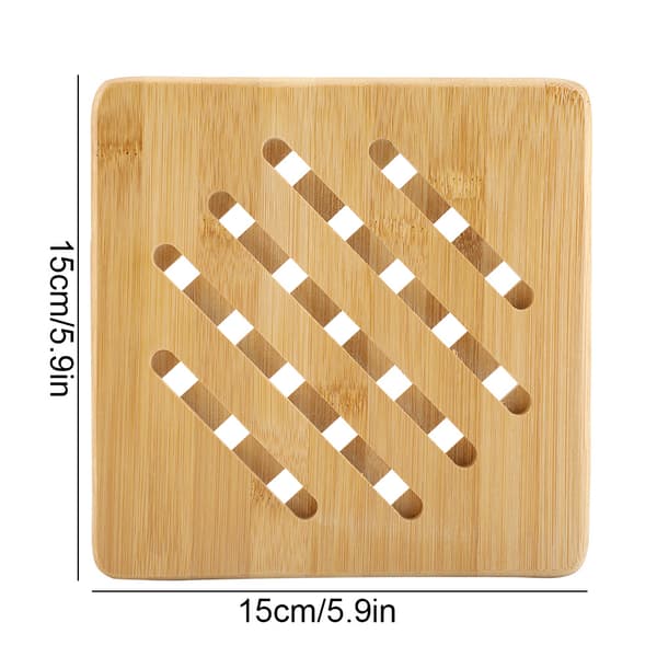 Bambu Kopp Gryta Diskunderlägg Värmebeständig Bordsmatta Placemat S