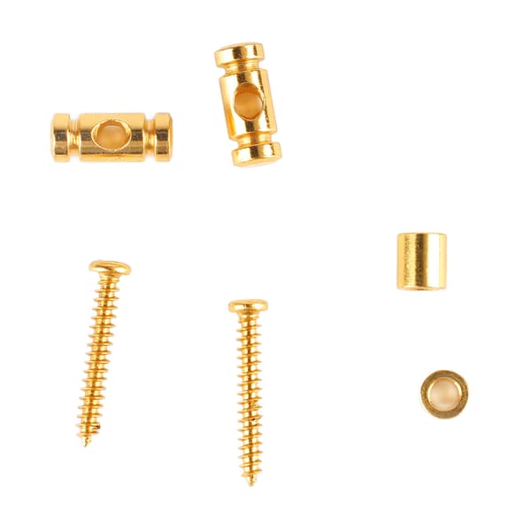 Elgitarr Roller Stränghållare Guide Retainer Metall Guld 6-pack Reservdelar för Scen Studio