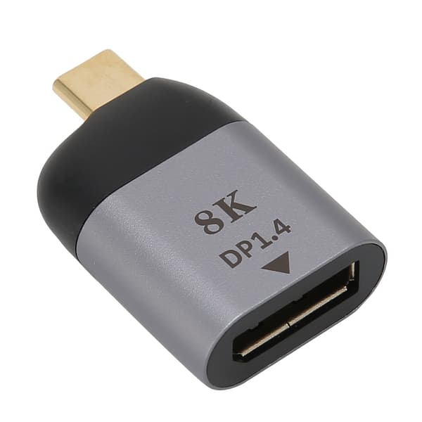 USB C til DisplayPort-adapter, kompakt metalkonnektor til Windows, Android og Mac OS X